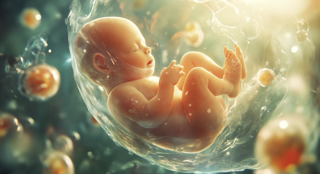 four month pregnant belly