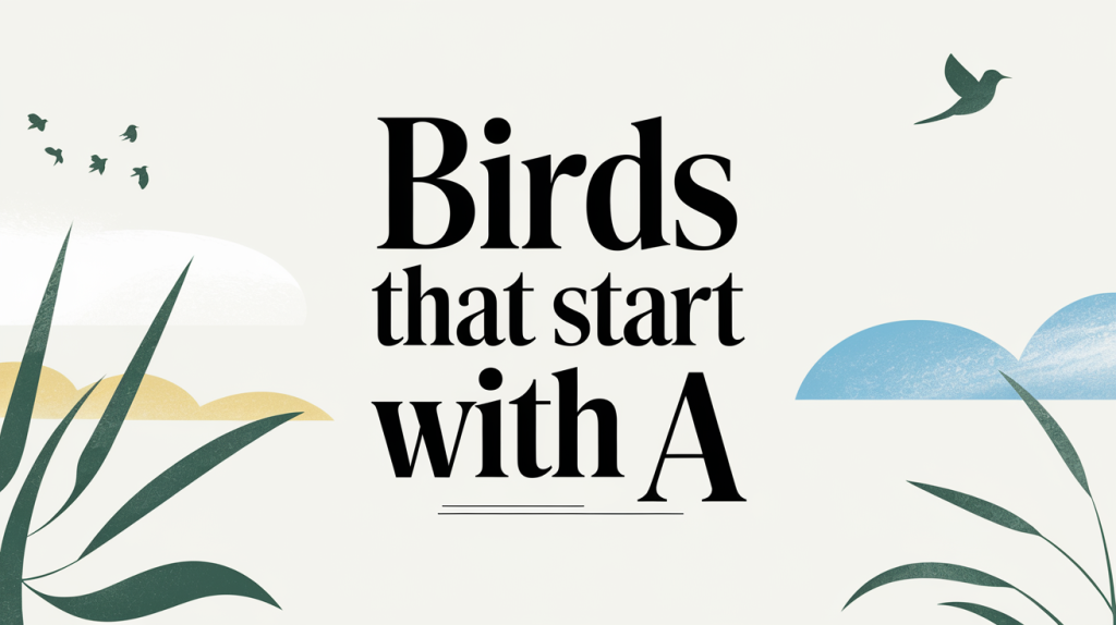 ,birds that start with a
