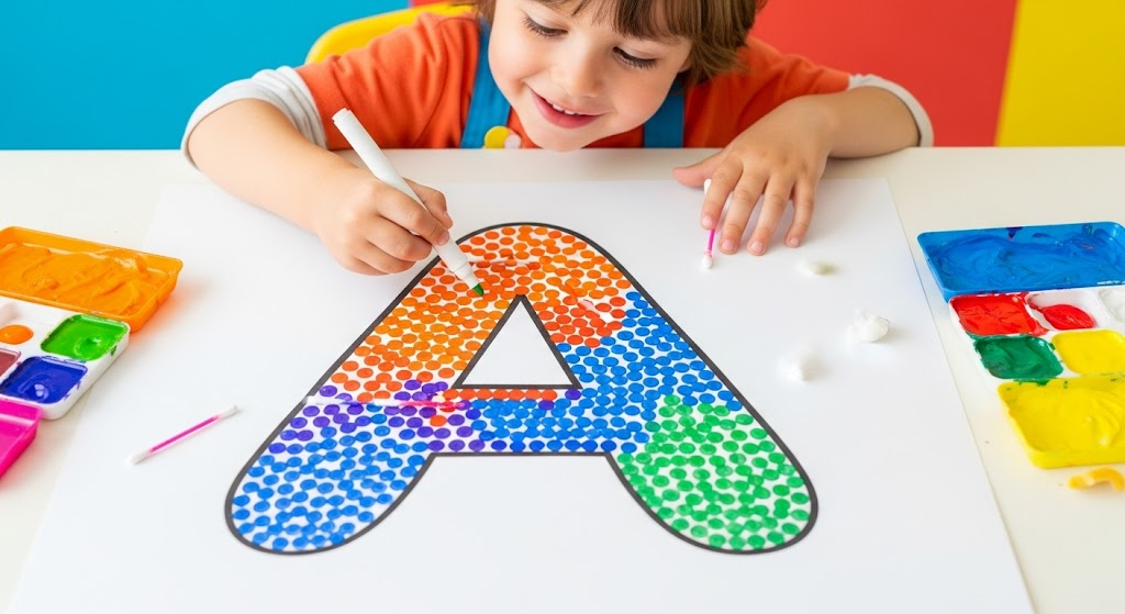 Alphabet Dot Painting