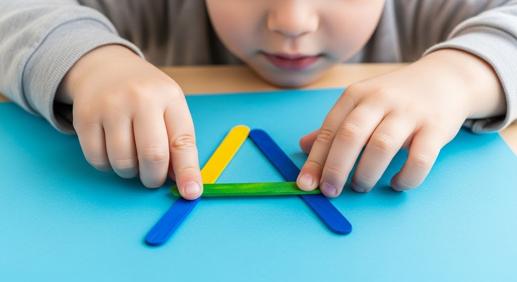 Build an A with Craft Sticks