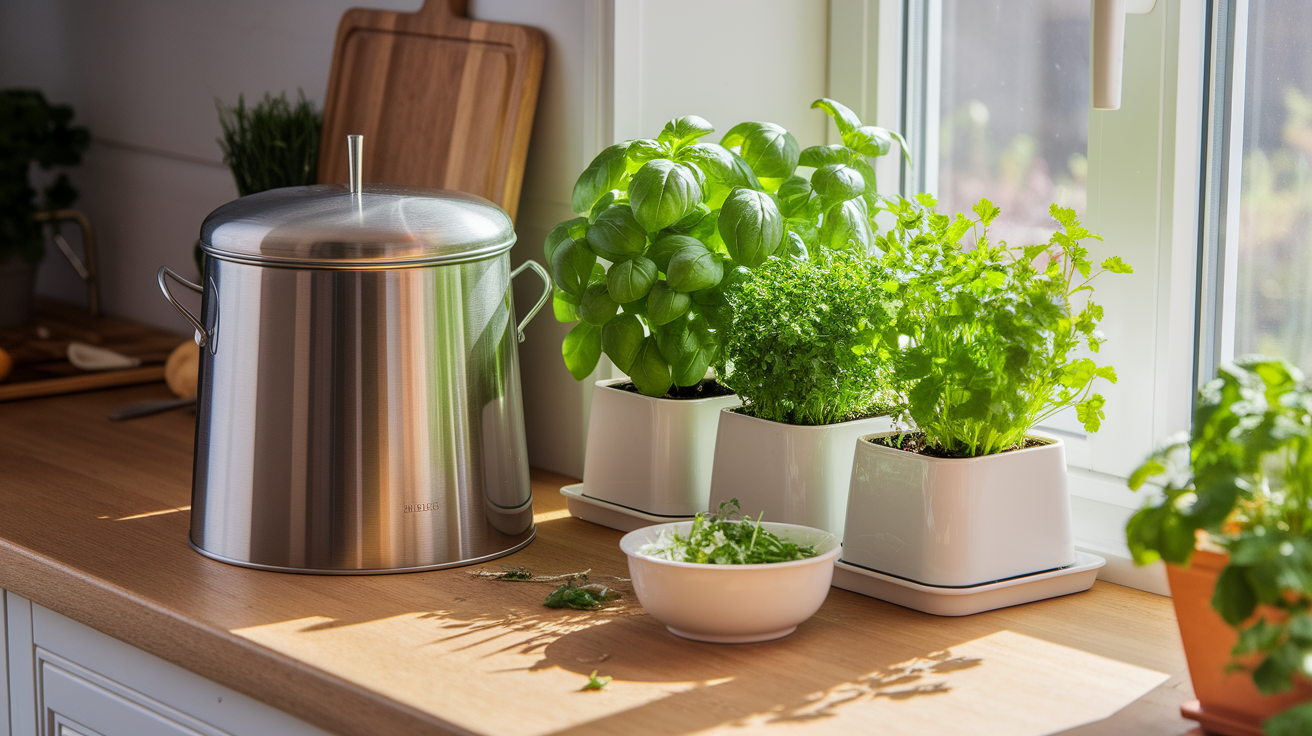 Compost Bins & Indoor Herb Gardens