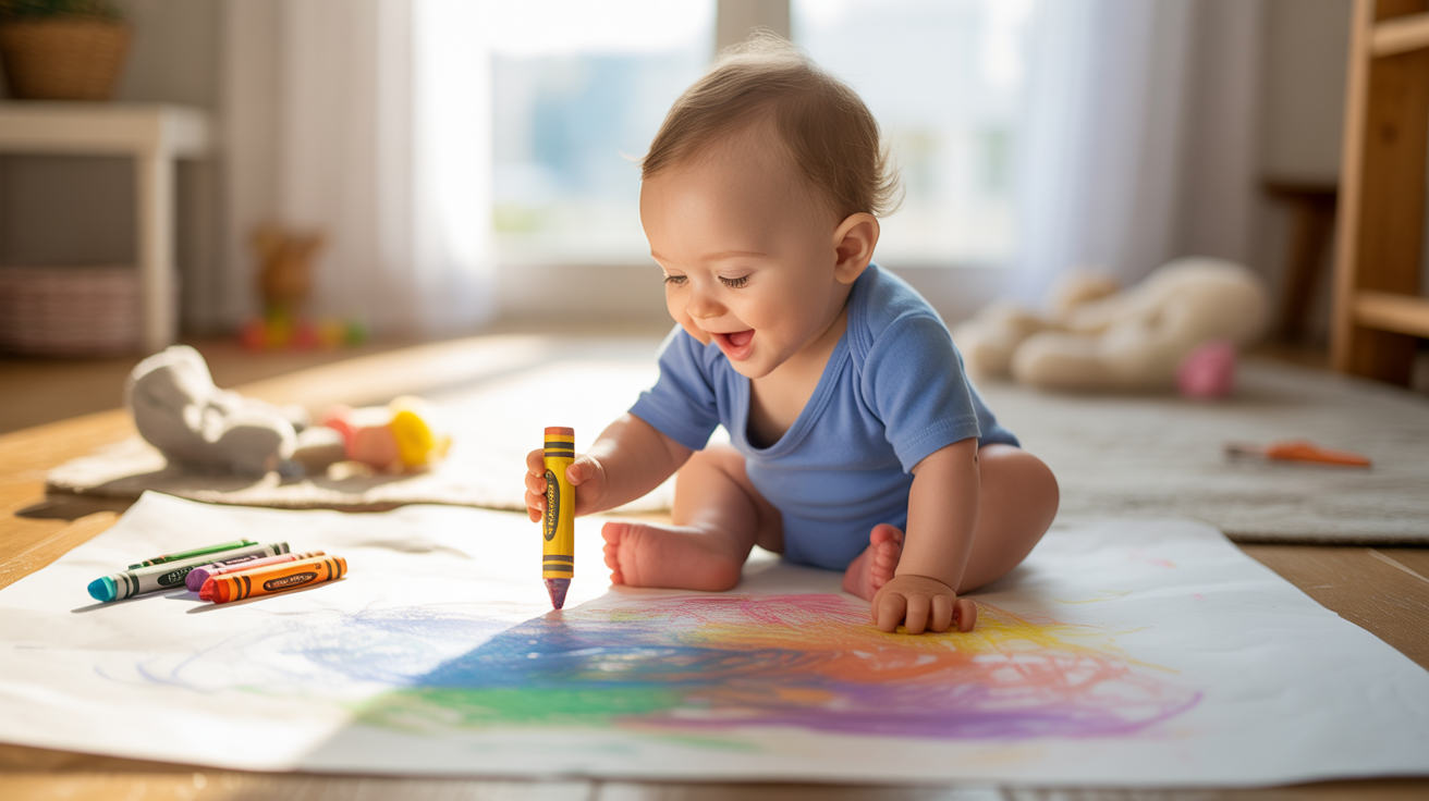 Crayon Doodling on Big Paper
