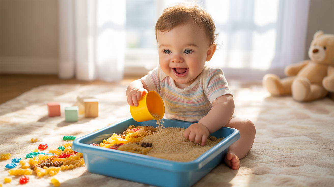Dry Pasta or Rice Sensory Bin
