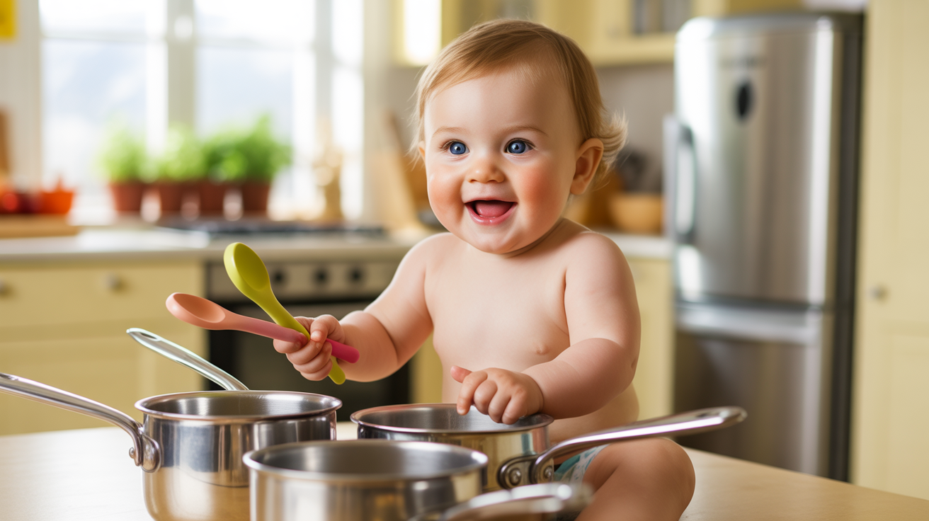 Finger Drumming on Pots and Pans