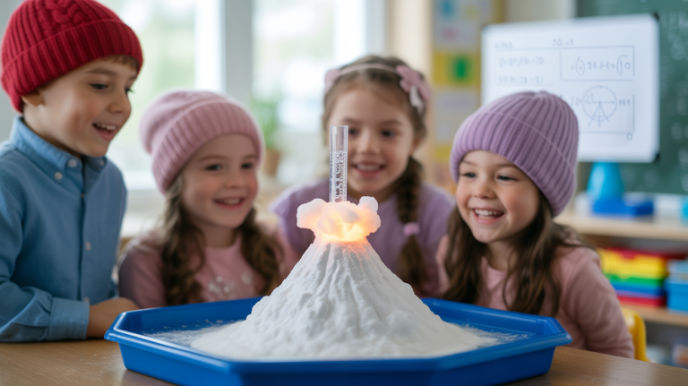 How to Build a Snow Volcano Experiment