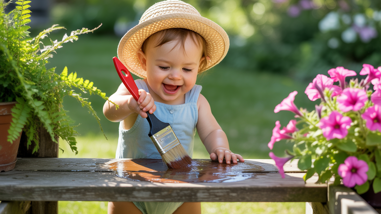 Painting with a Brush Outside
