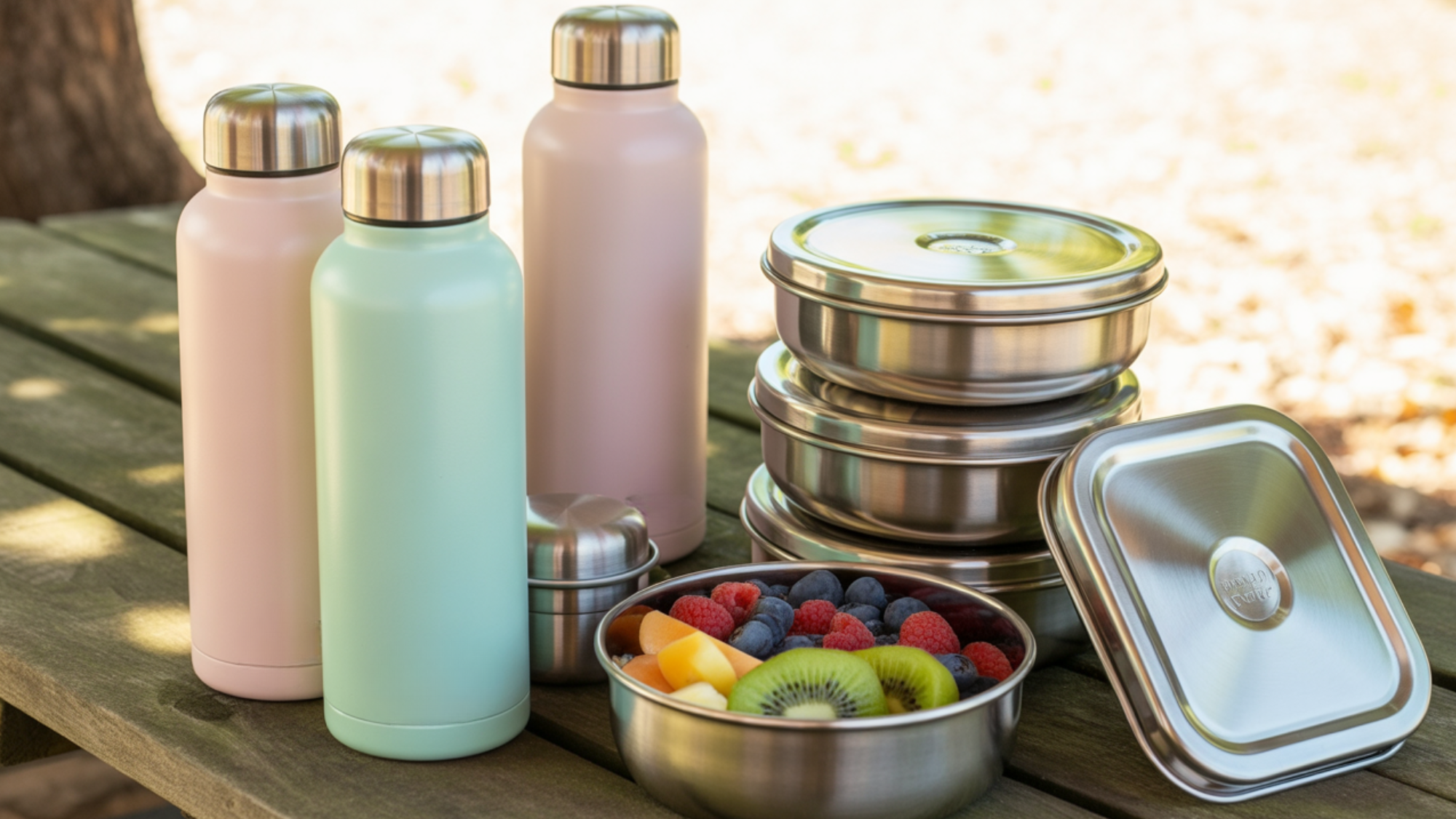 Stainless Steel Water Bottles & Food Containers