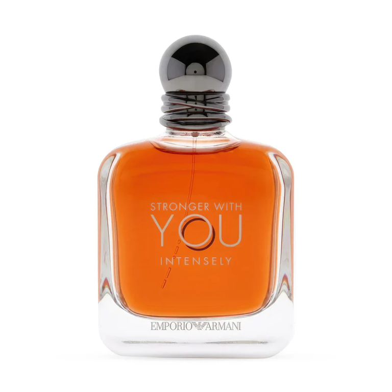 Emporio Armani Stronger With You Intensely perfume bottle.