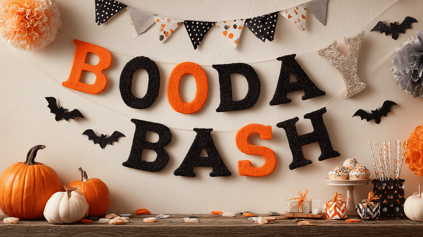 Boo Day Bash Banner Halloween Birthday