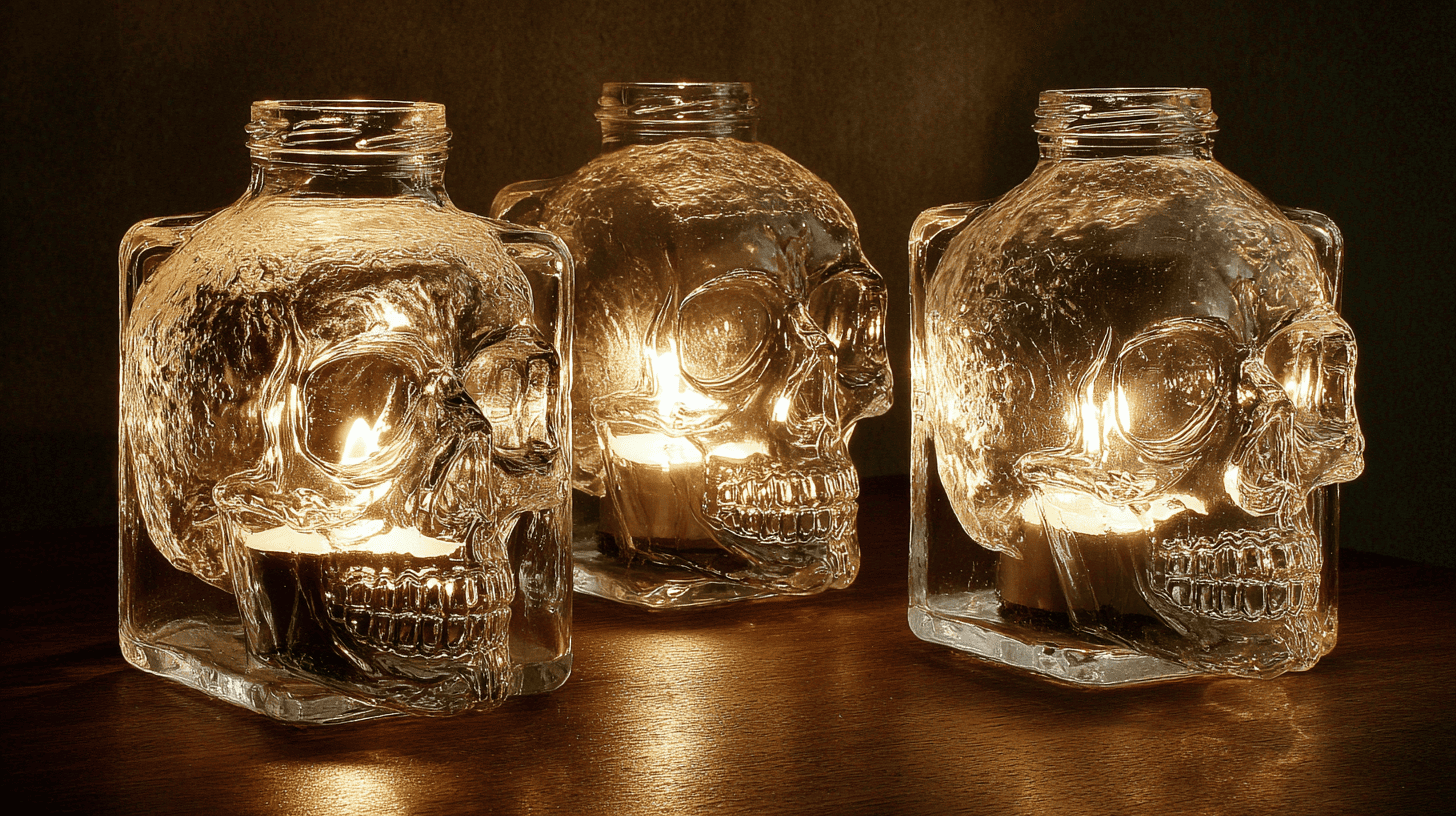 Candlelit Skull Lanterns Halloween Adults