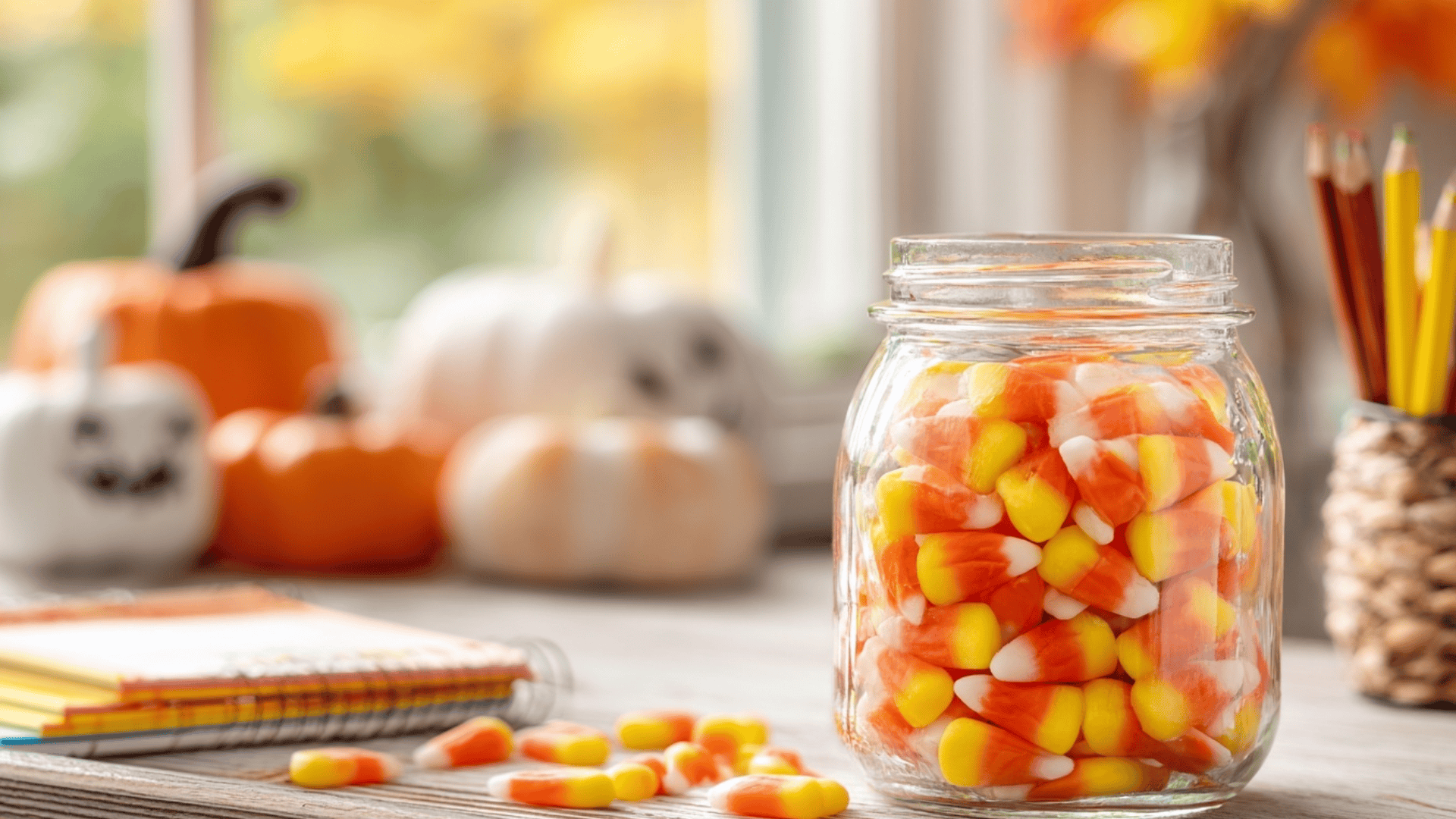 Candy Corn Guessing Jar