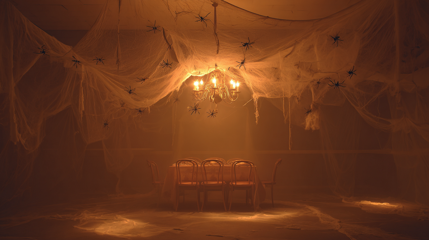 Cobweb Chandelier Halloween Birthday