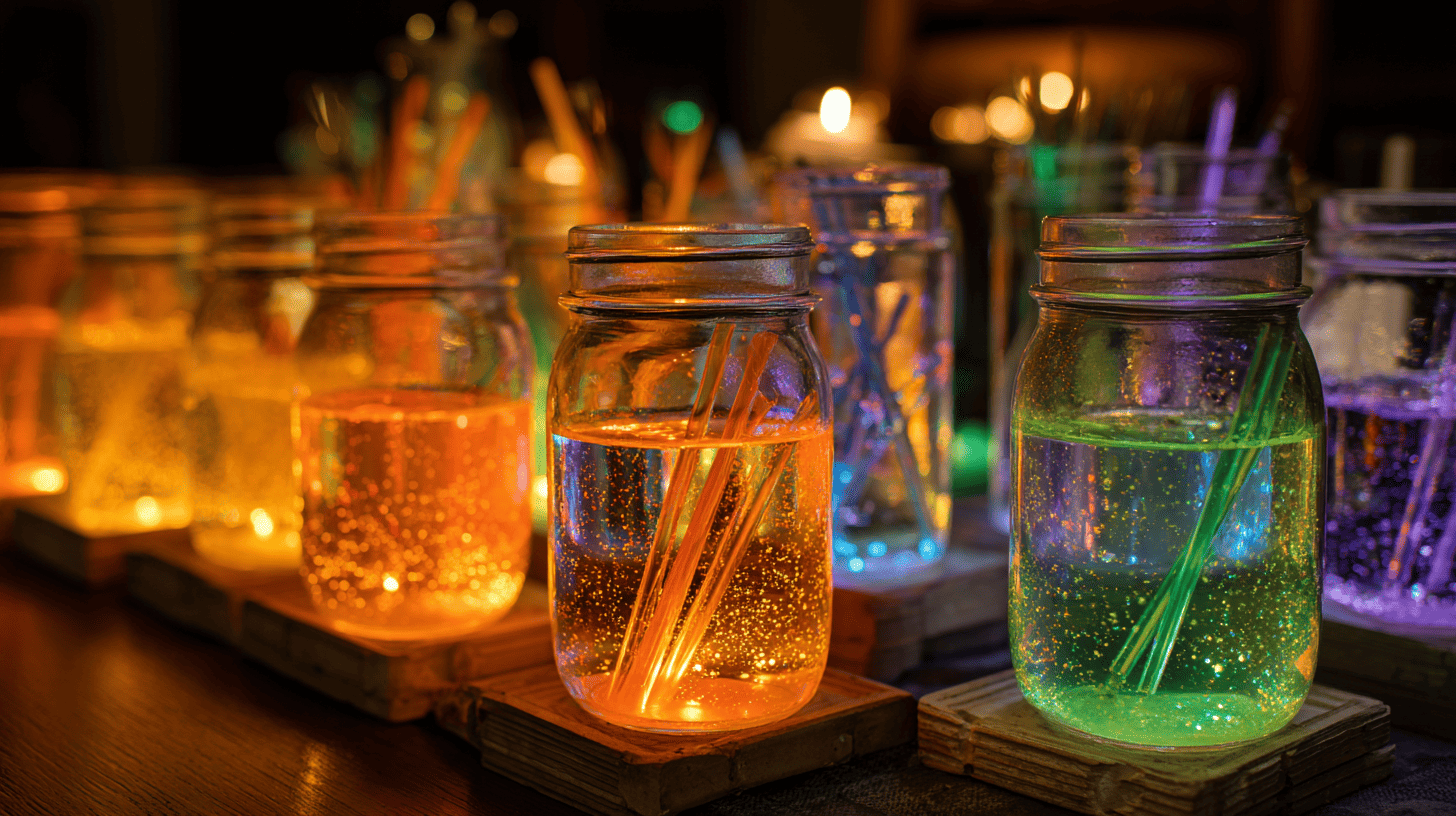 Glow Stick Jars Halloween Birthday
