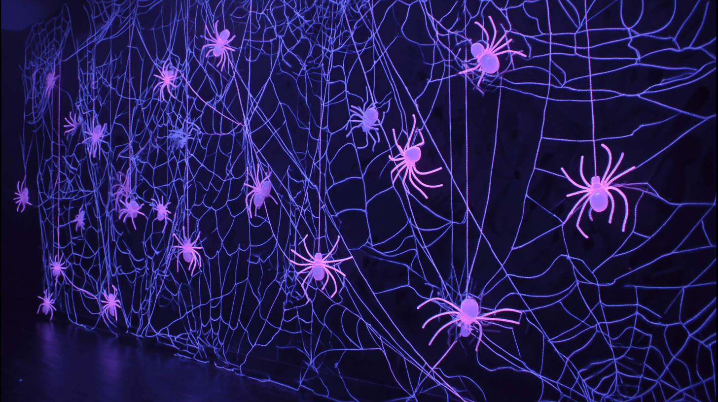 Neon Spider Wall Halloween Birthday
