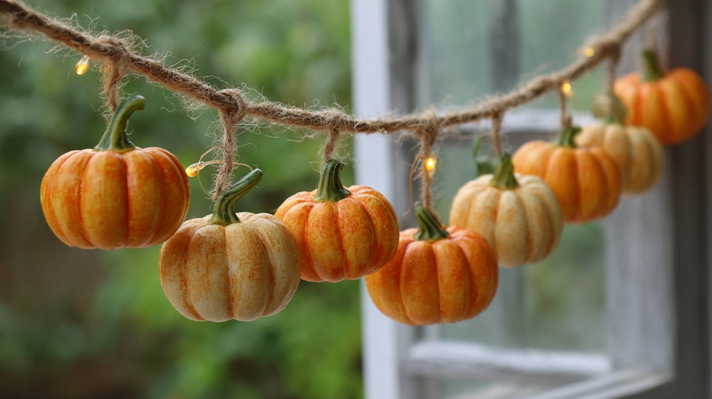 Pumpkin Garland Halloween Adults