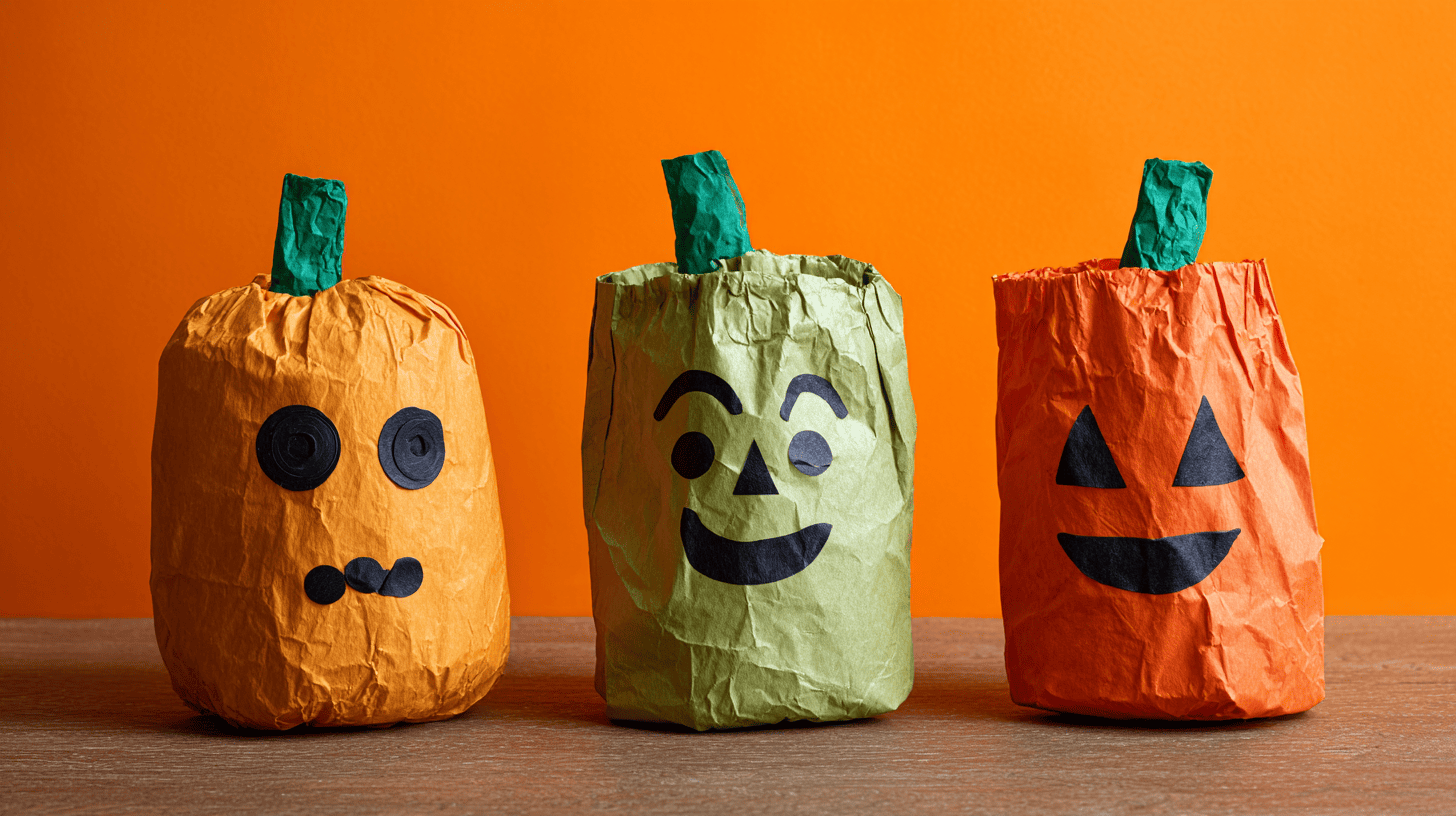 Pumpkin Puppets Kids Halloween Craft