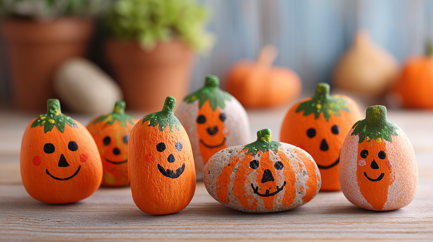 Pumpkin Rocks Kids Halloween Craft