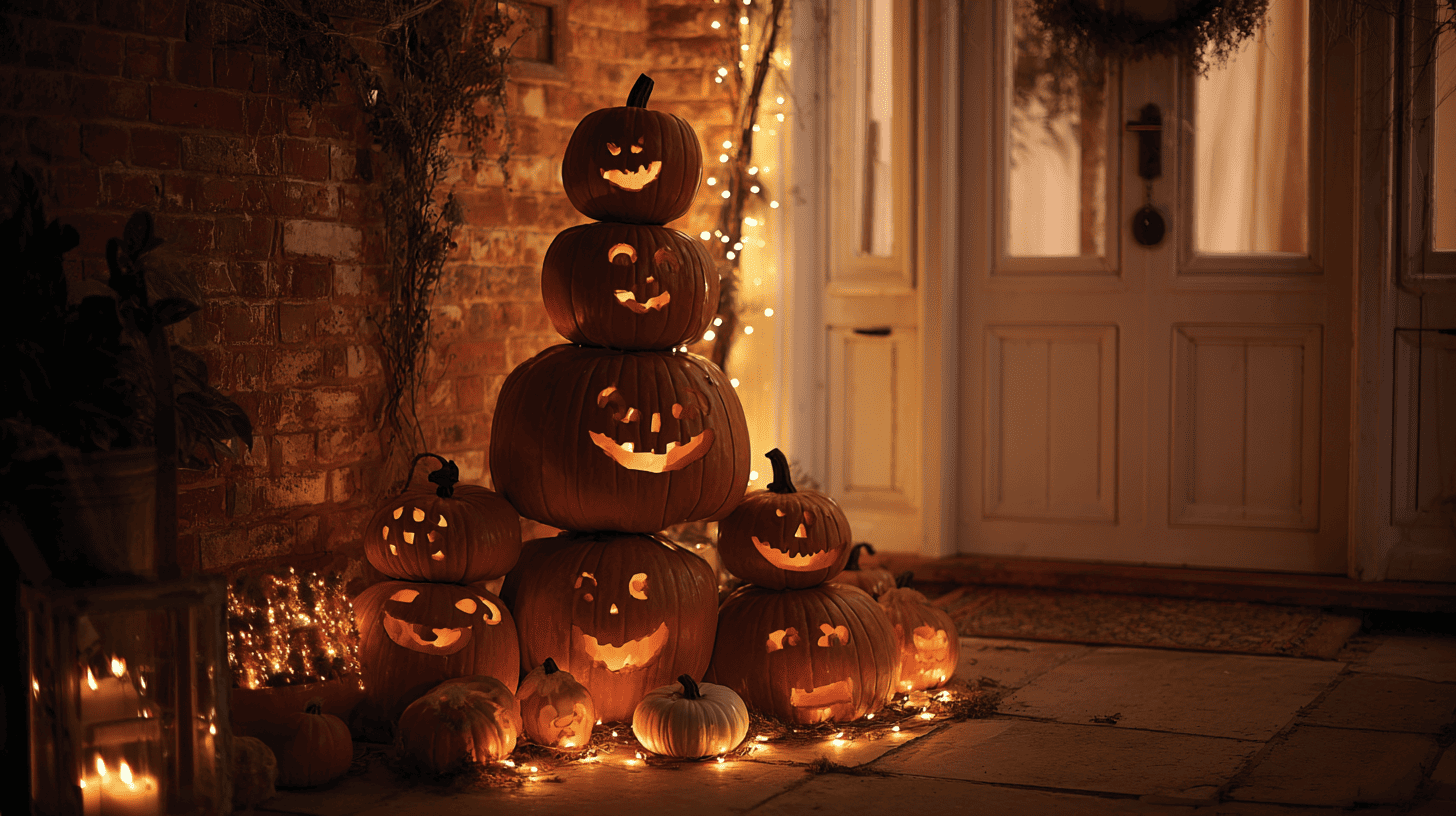 Pumpkin Stack Tower Halloween Birthday