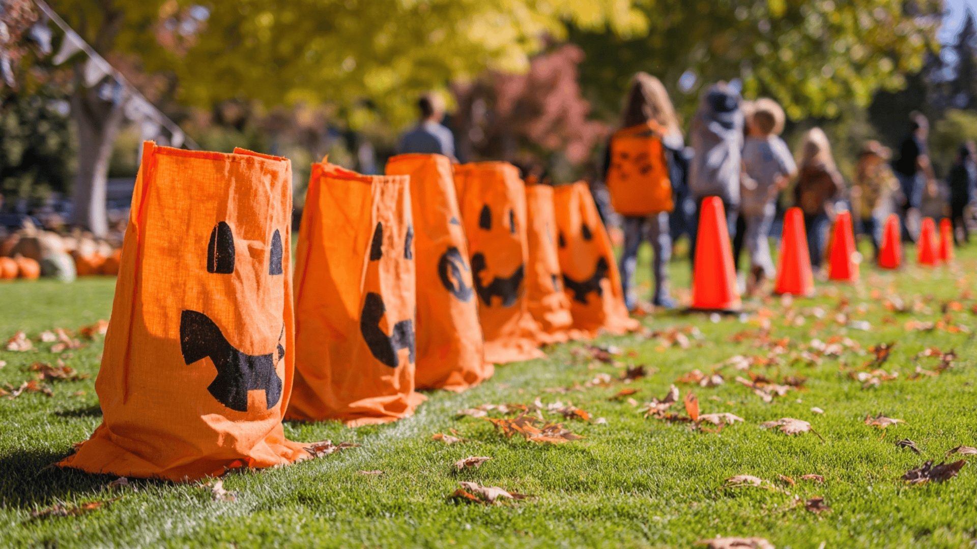 Sack Races With Halloween Theme