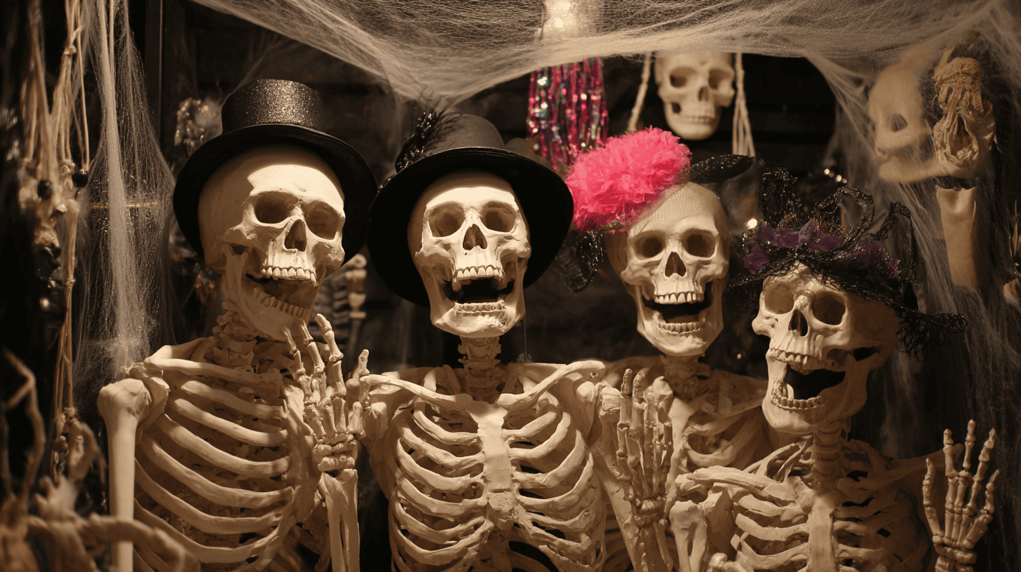 Skeleton Photo Booth Halloween Birthday