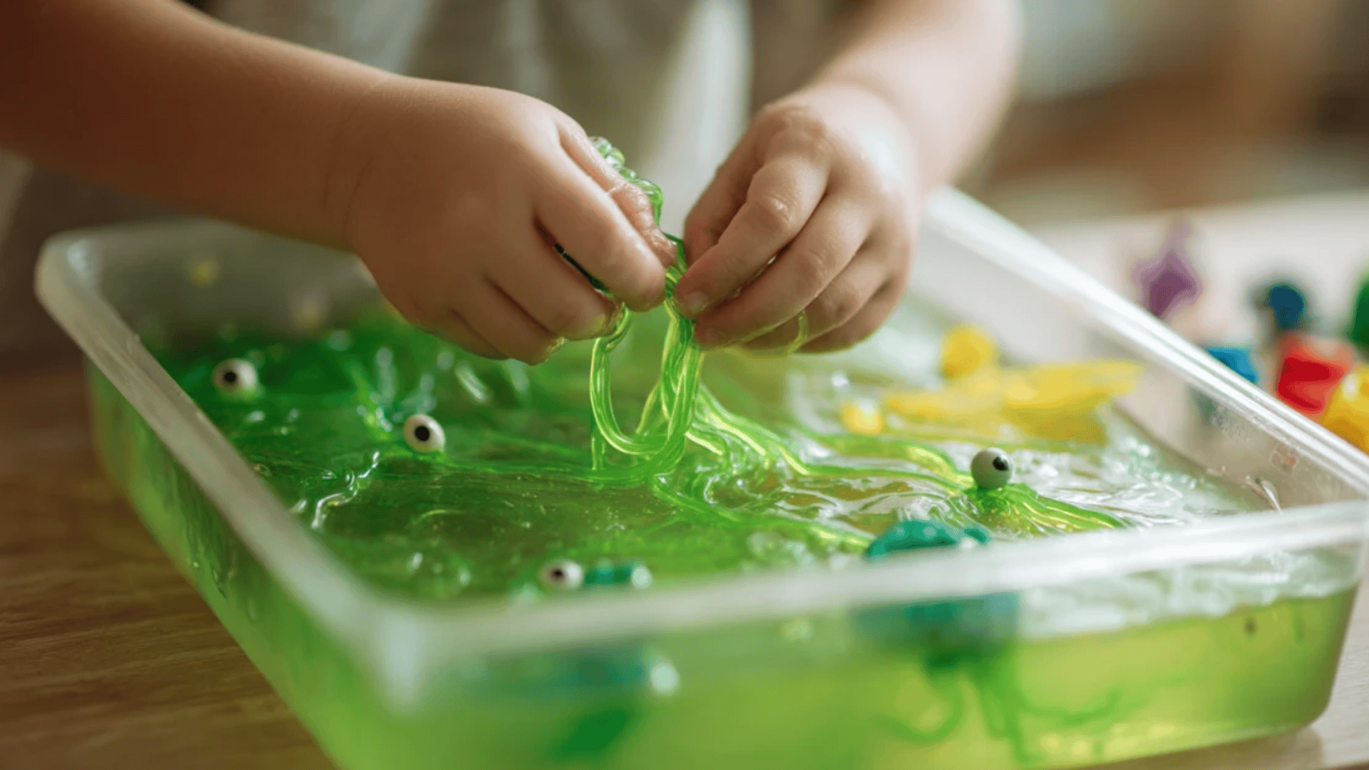 Slimy Monster Sensory Bin