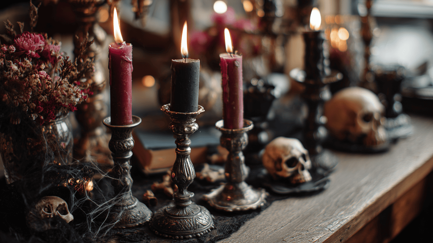 Vintage Candlestick Centerpieces Halloween Birthday