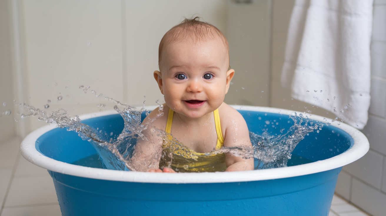 a photo of bathing