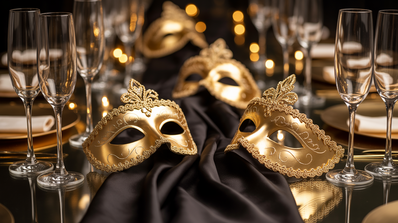 black and gold masquerade