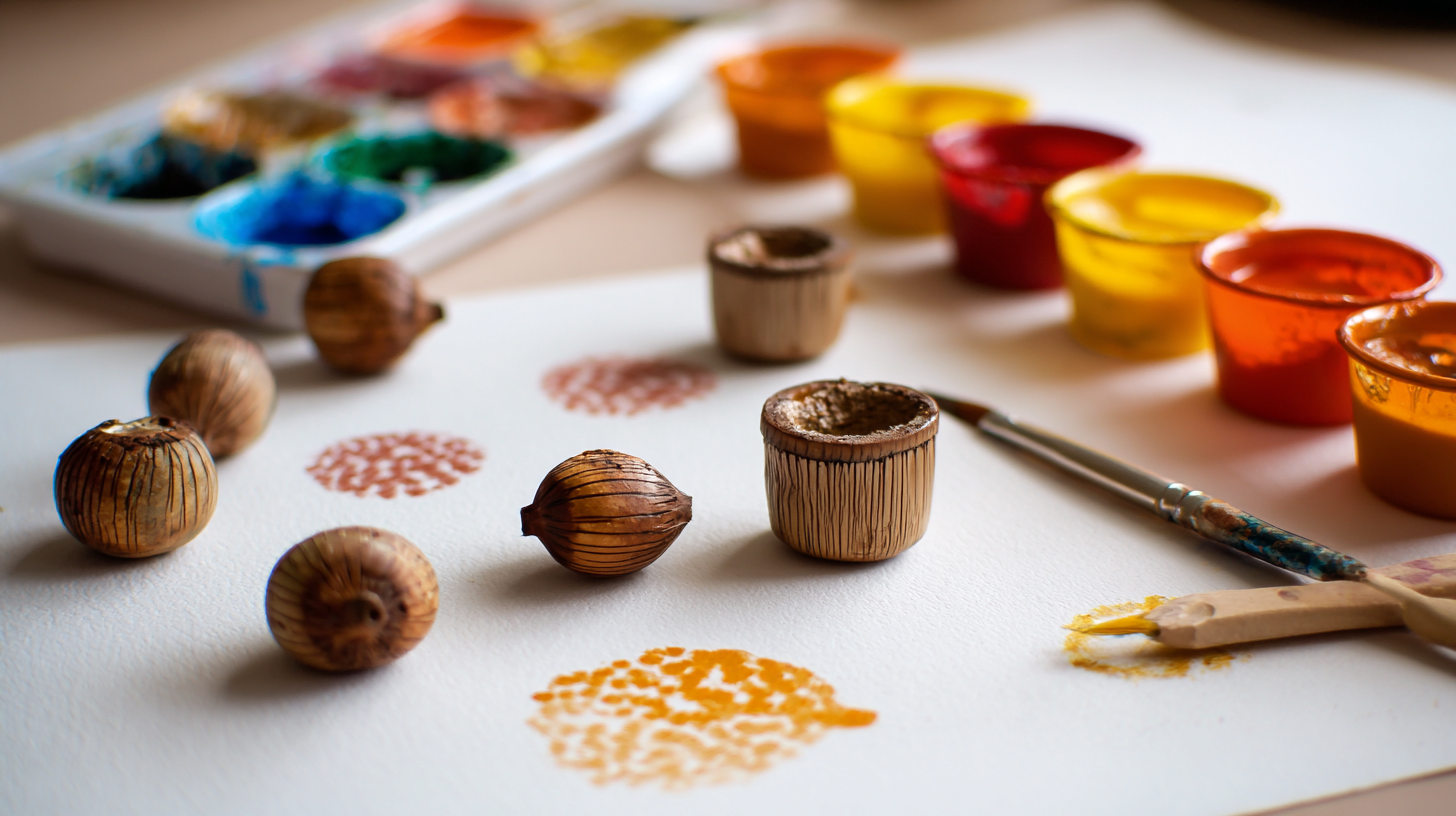 Acorn Cap Painting Activity With Fall Colors