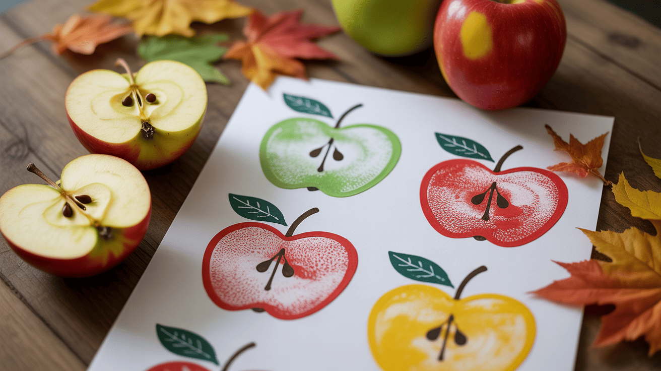 Apple Stamping Fall Craft