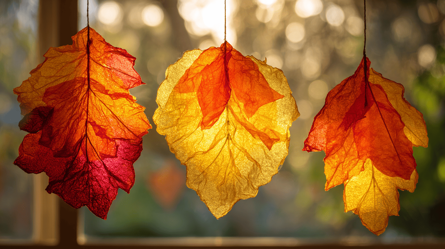 Autumn Leaf Suncatcher Fall Craft For Kids