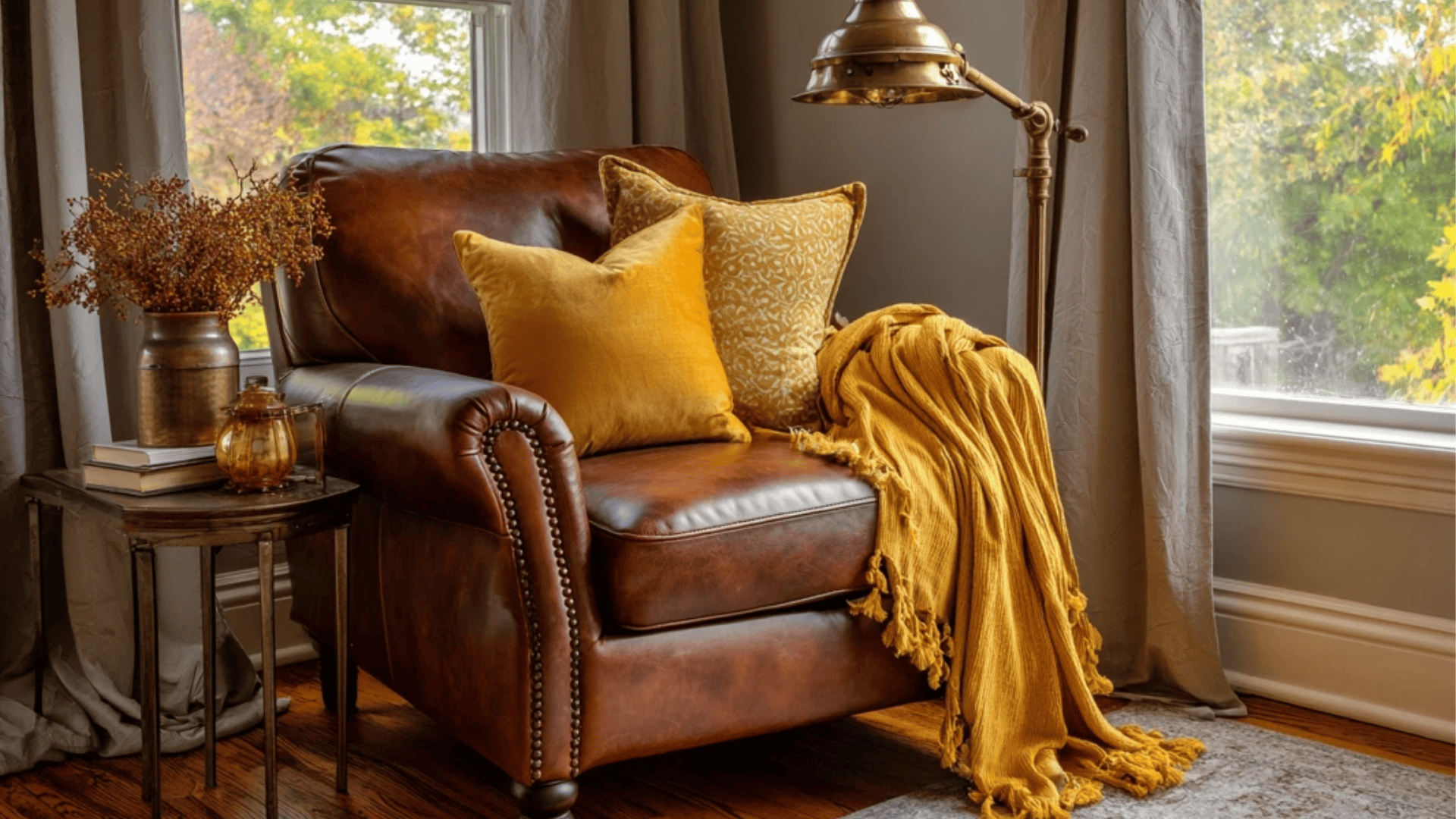 Brown & Mustard Yellow