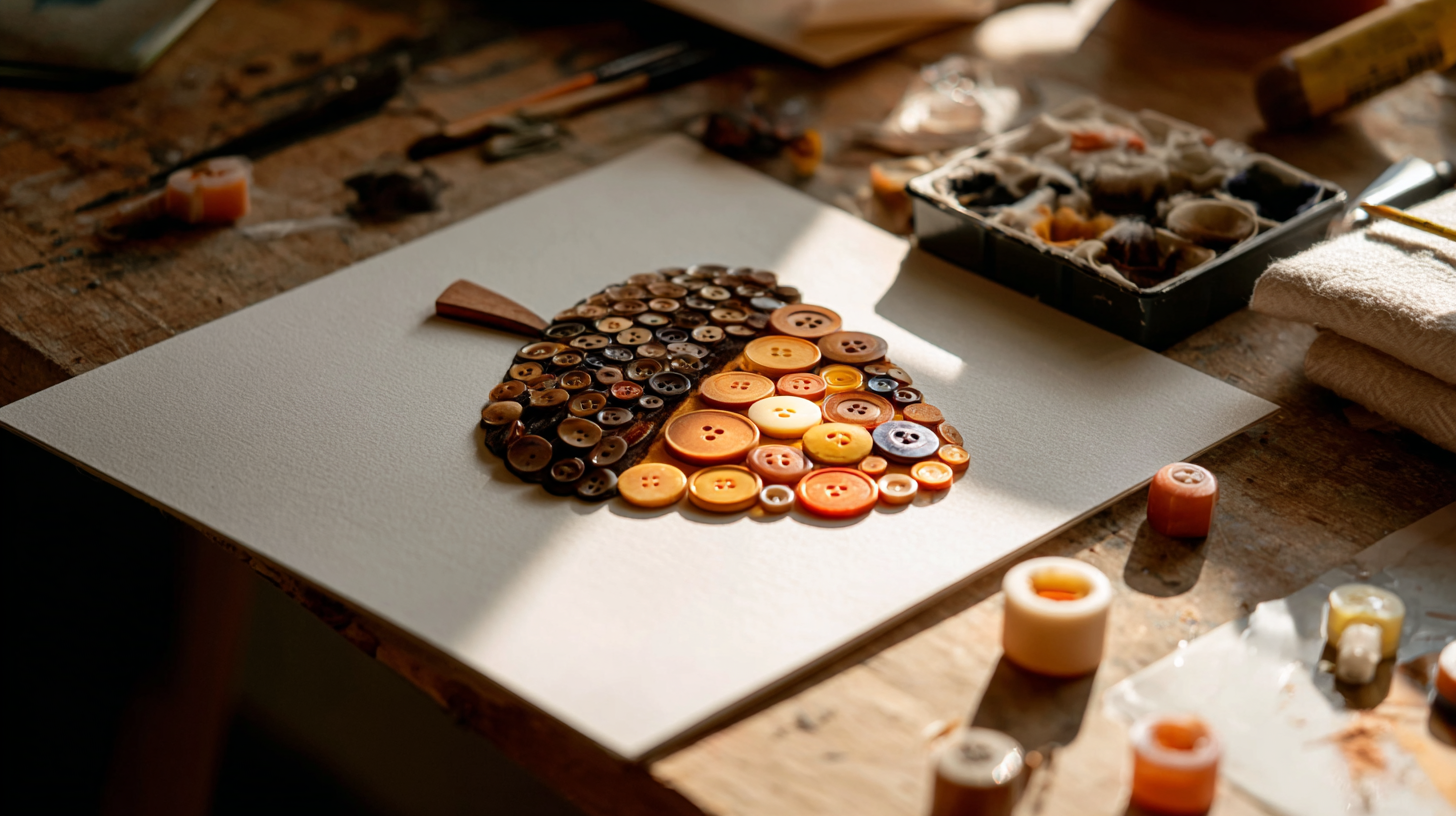 Button Acorn Art Thanksgiving Craft For Toddlers
