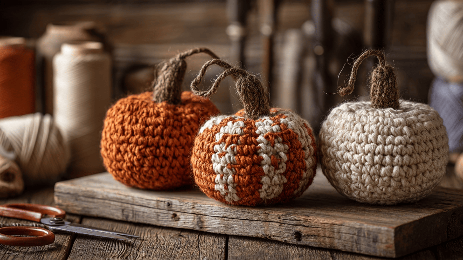 Chunky Crocheted Pumpkins