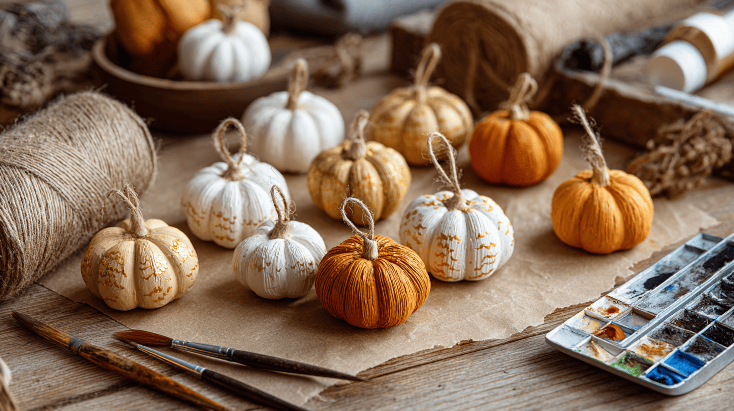 Clay Pumpkin Ornaments Craft For Kids