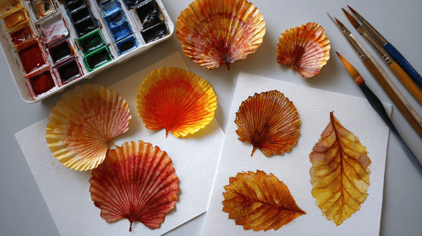 Coffee Filter Watercolor Leaves Fall Art Project For Kids