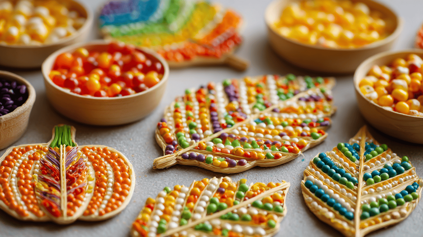 Corn Kernel Sensory Art For Kids