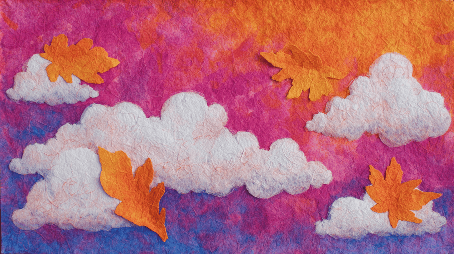 Cotton Ball Clouds Fall Sky Art Project For Kids