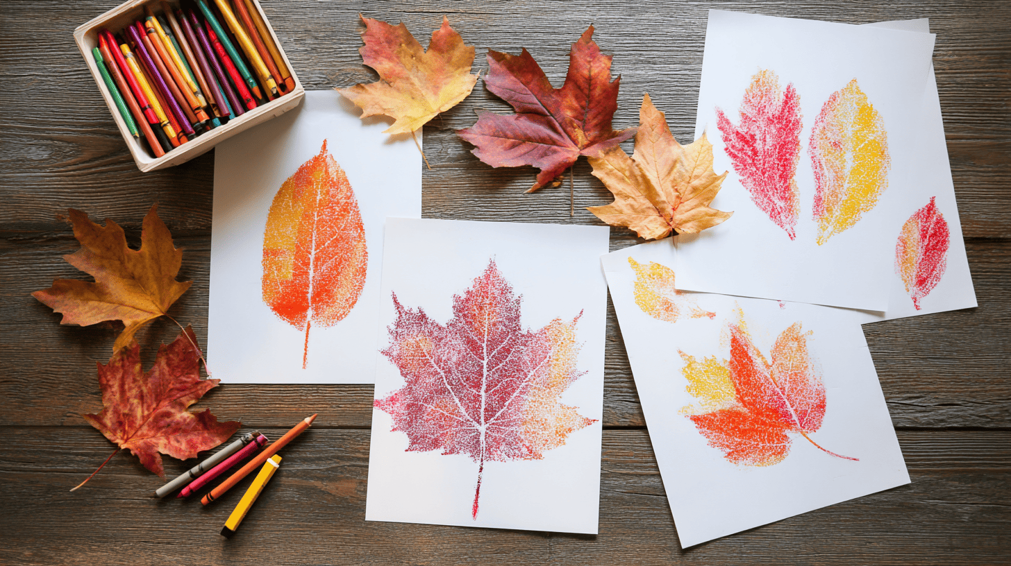 Crayon Leaf Rubbing Craft For Toddlers