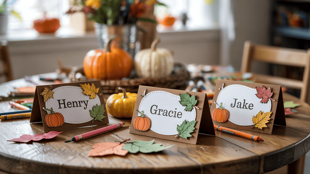 DIY Thanksgiving Place Cards Craft For Kids