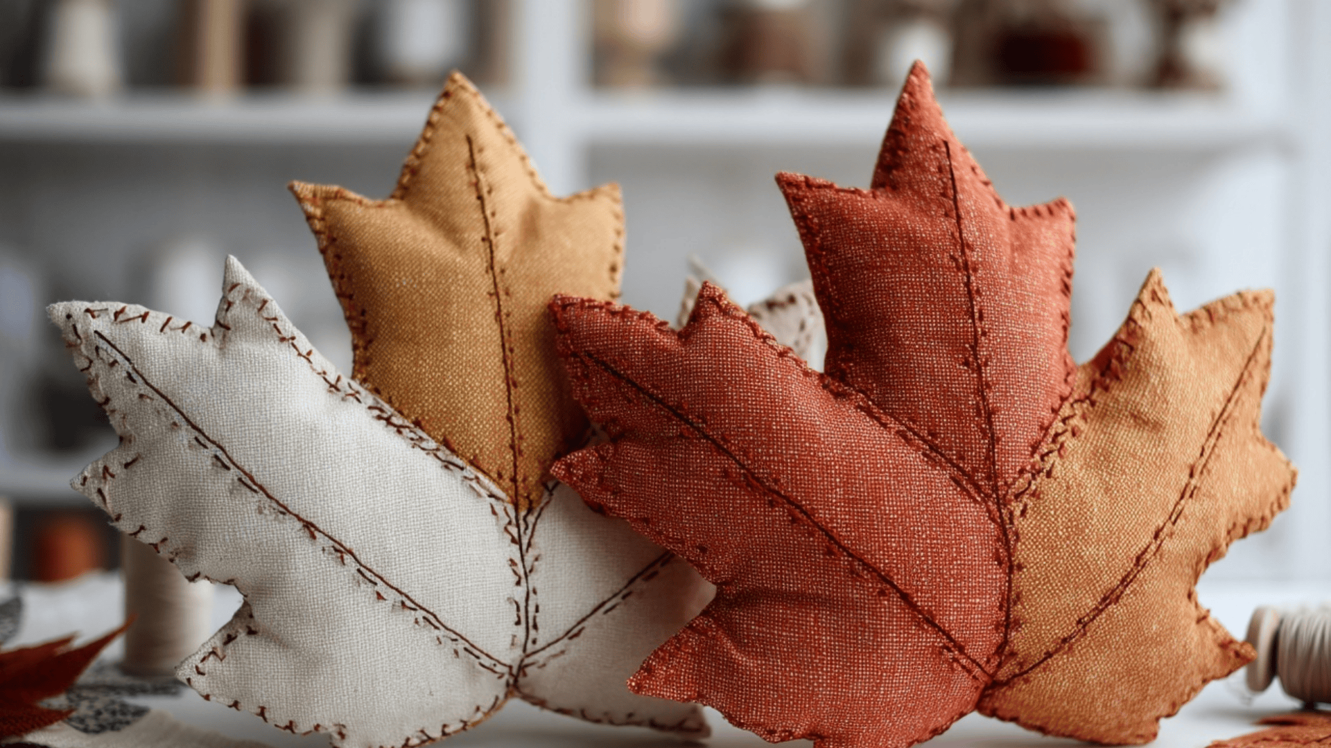 Fabric Leaf Pillows