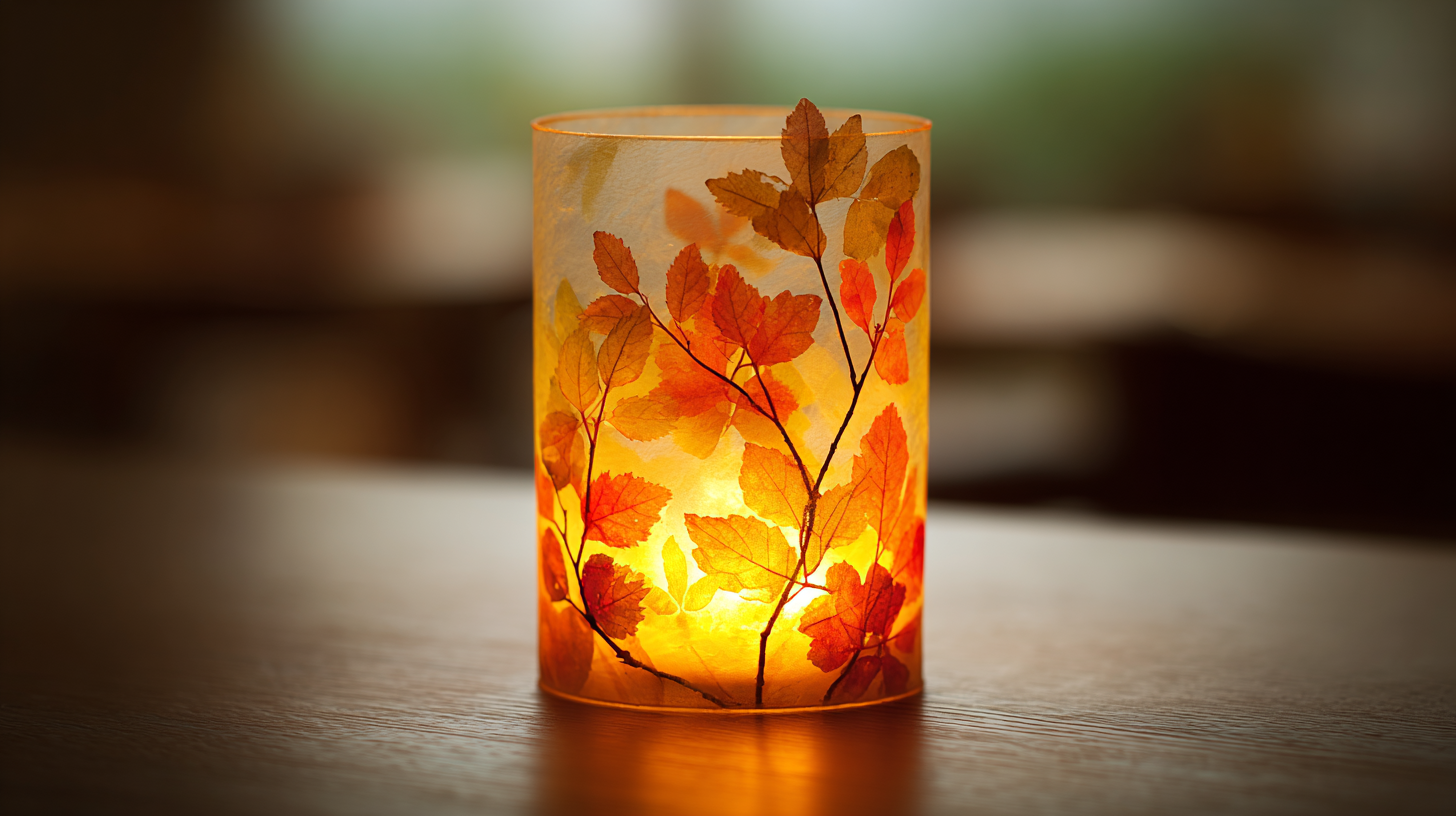 Fall Leaf Lantern With Tea Light