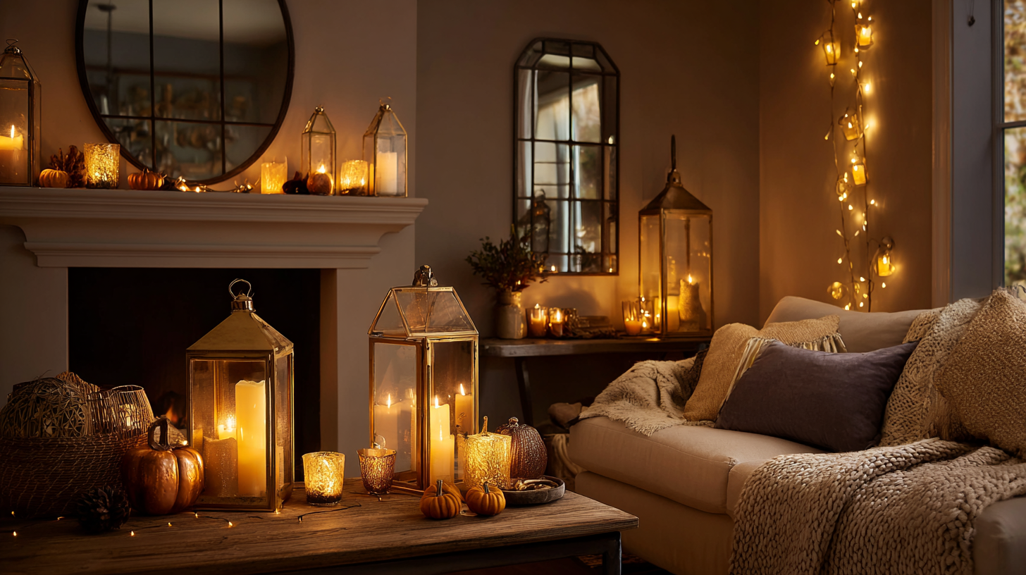 Fall Lighting With Warm Ambers And Cinnamon Candles