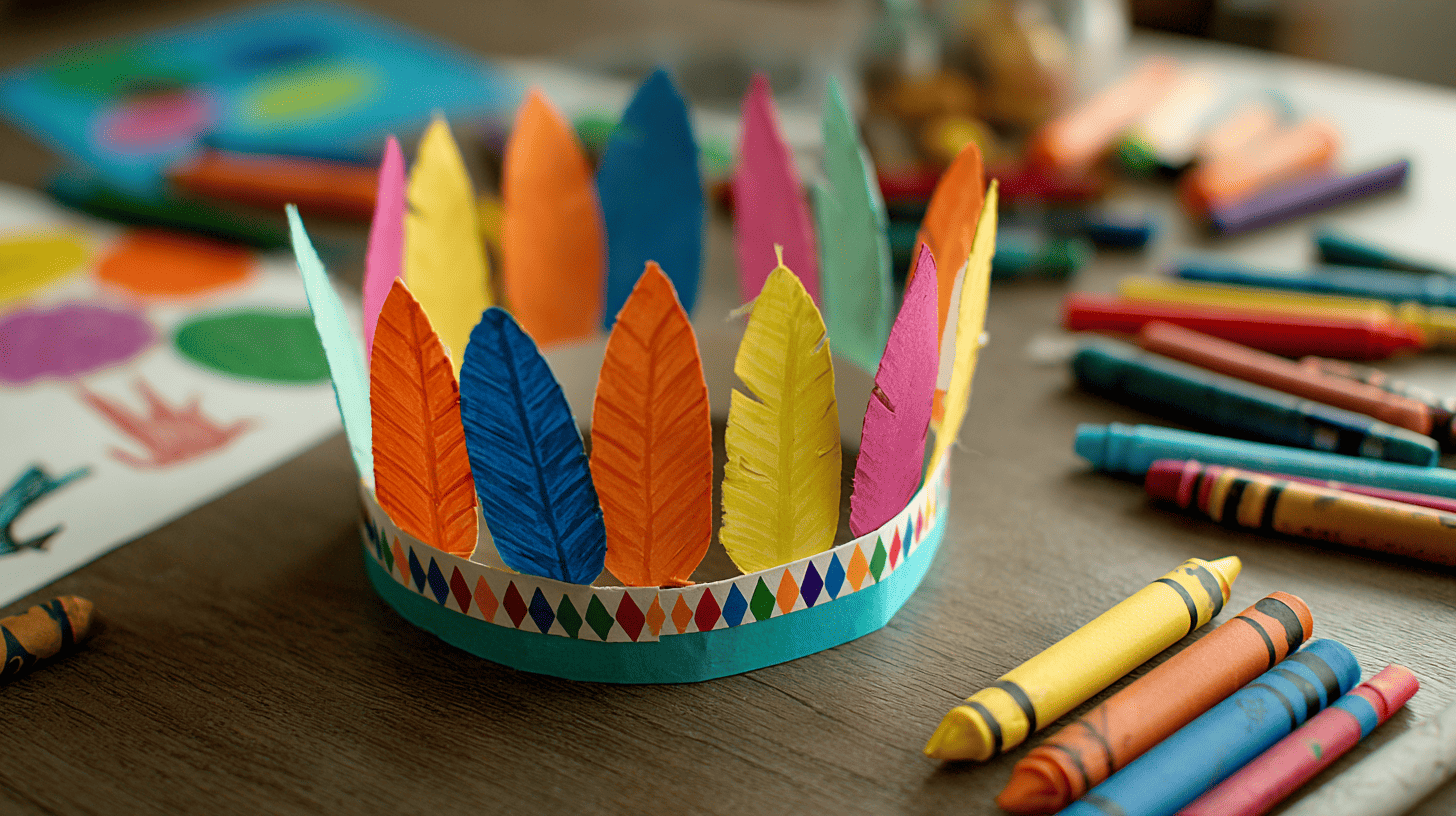 Feather Crown Headband Craft For Toddlers