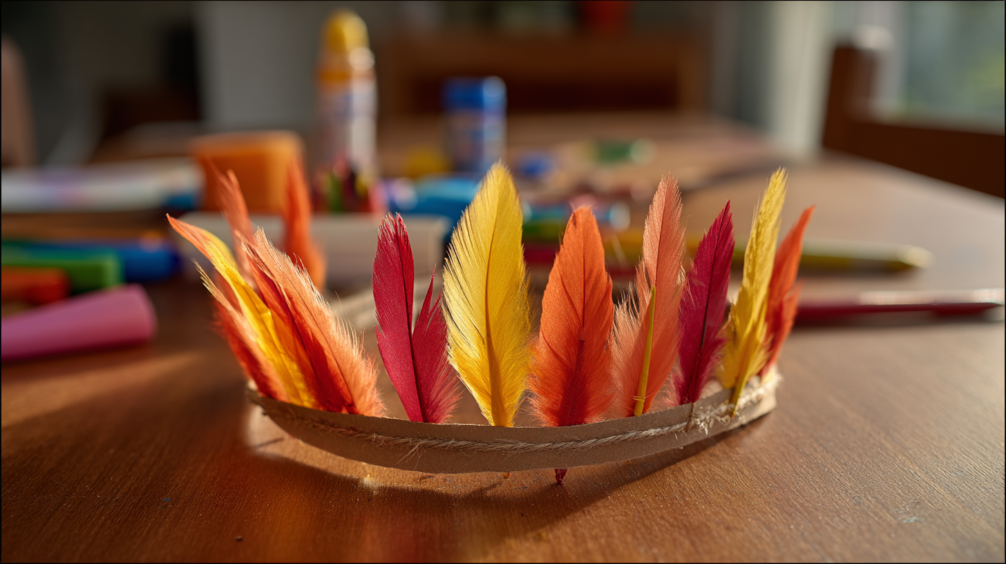 Feather Headband Thanksgiving Craft For Toddlers