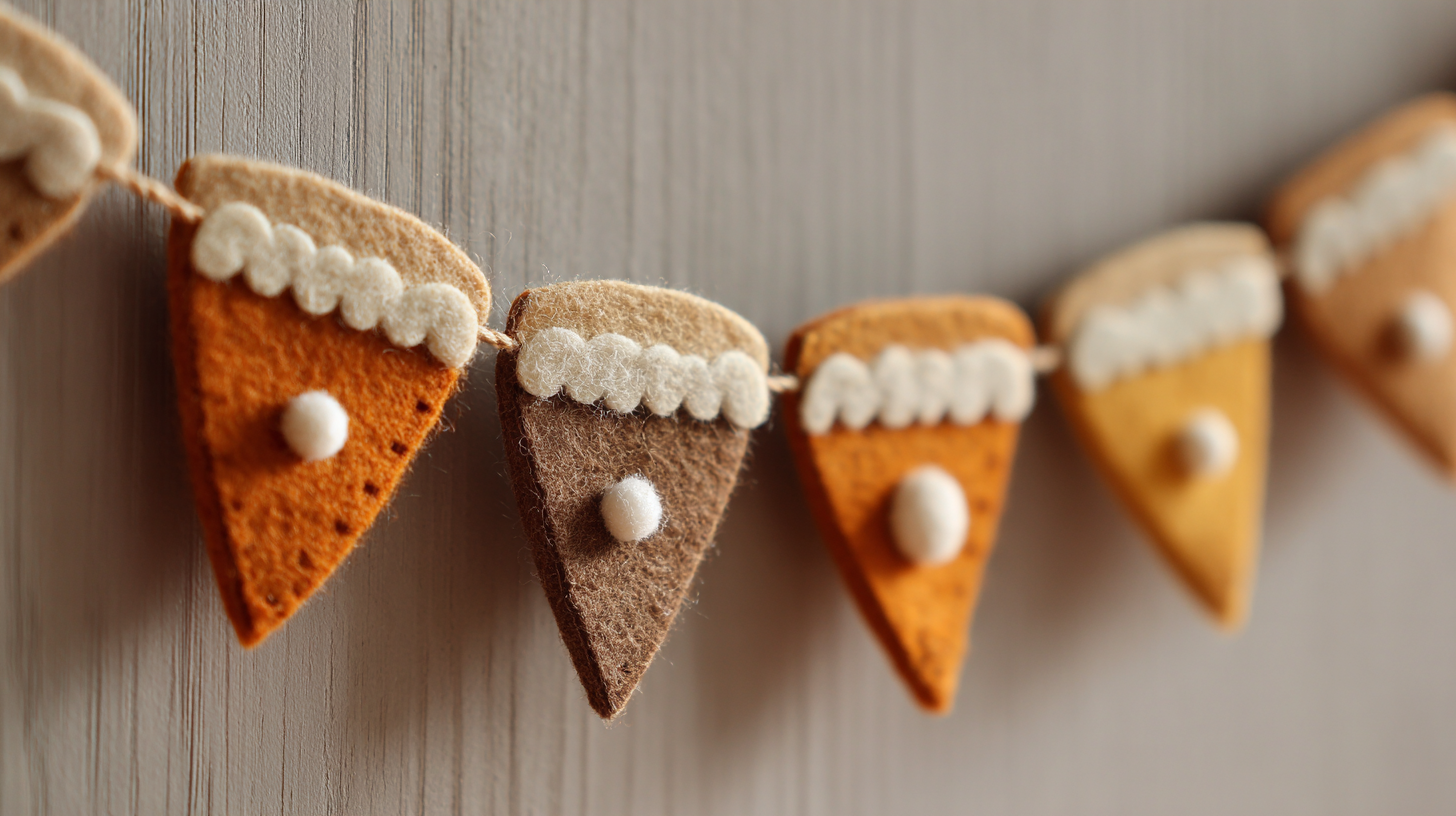 Felt Pie Slice Garland Craft For Kids