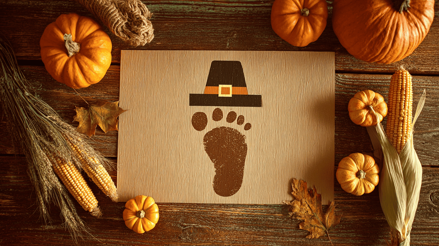Footprint Pilgrim Thanksgiving Craft For Toddlers