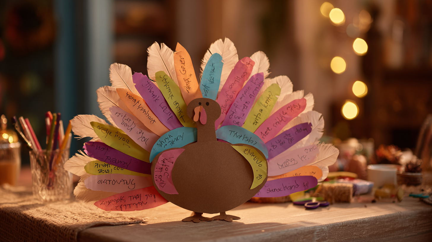 Gratitude Turkey Feathers Craft For Toddlers