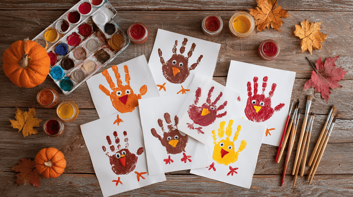 Handprint Turkeys Fall Art Project For Kids