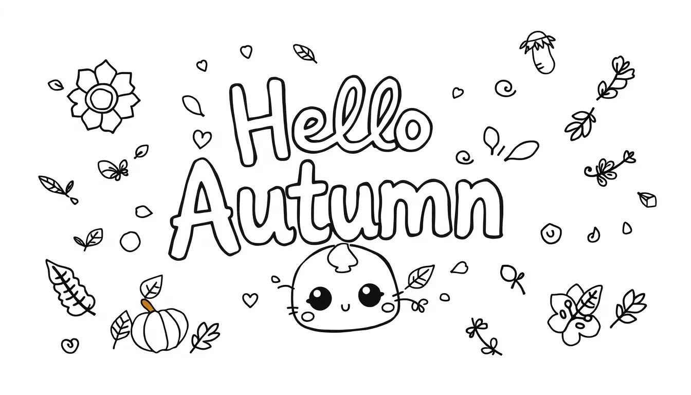 Hello Autumn typography